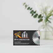 Carte De Visite Construction du bâtiment | Scie | Entrepreneur (Debout devant)