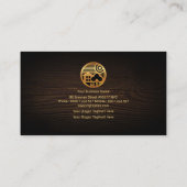 Carte De Visite Construction du bois de motif de paysage de maison (Dos)