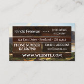 Carte De Visite Construction du bois de prise d'oeil QR (Devant)