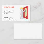 Carte De Visite Construction du dessin de l'installateur Drywall (Devant / Derrière)