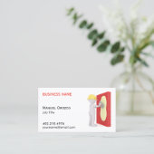 Carte De Visite Construction du dessin de l'installateur Drywall (Debout devant)