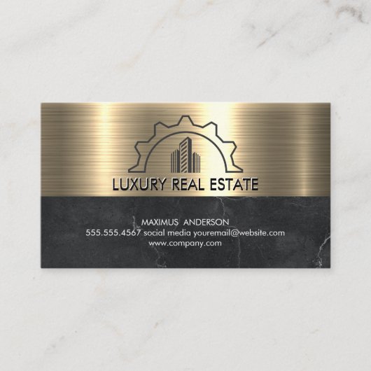 Carte De Visite Construction du logo de l'entreprise (Devant)