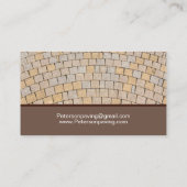 Carte De Visite Construction du patio de pavage de briques (Dos)