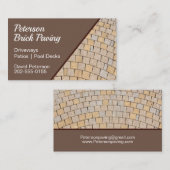 Carte De Visite Construction du patio de pavage de briques (Devant / Derrière)