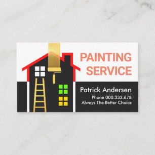 Carte De Visite Construction du service de peinture à domicile