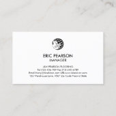 Carte De Visite Construction du sol en pierre (Dos)