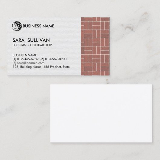 Carte De Visite Construction du sous-traitant (Devant / Derrière)