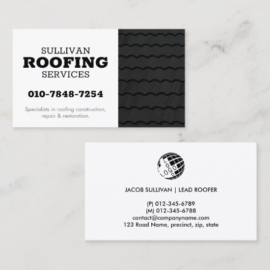 Carte De Visite Construction du toit (Devant / Derrière)