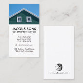 Carte De Visite Construction du toit (Devant / Derrière)