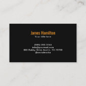 Carte De Visite Construction du toit avec logo de la maison jaune (Dos)