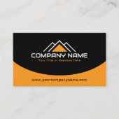 Carte De Visite Construction du toit avec logo de la maison jaune (Devant)
