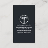 Carte De Visite Construction du toit de la maison d'argent (Dos)