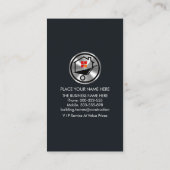 Carte De Visite Construction du toit en argent (Dos)