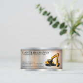 Carte De Visite Construction du véhicule Earth Mover | Metallique (Debout devant)