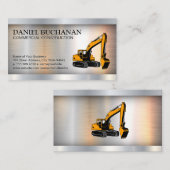 Carte De Visite Construction du véhicule Earth Mover | Metallique (Devant / Derrière)