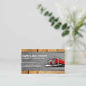 Carte De Visite Construction | Dump Truck | Builder (Debout devant)