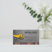 Carte De Visite Construction Dump Truck Vehicle | General Contract (Debout devant)