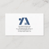 Carte De Visite Construction d'un bâtiment architectural de toit e (Dos)