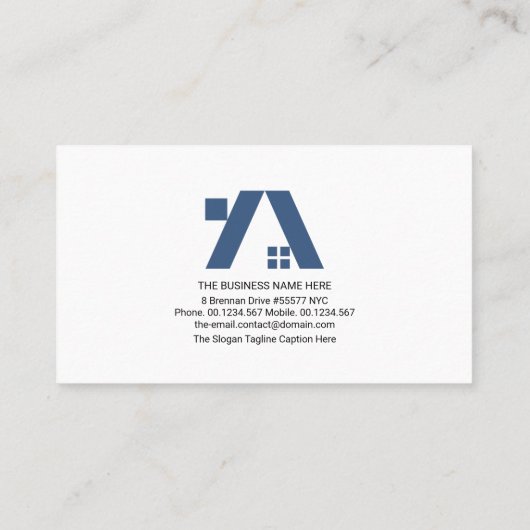 Carte De Visite Construction d'un bâtiment architectural de toit e (Dos)