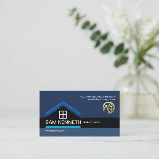 Carte De Visite Construction d'un bâtiment de construction de fenê (Debout devant)