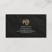 Carte De Visite Construction d'un bâtiment en granit noir gras (Dos)