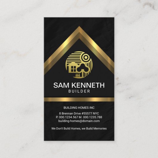 Carte De Visite Construction d'un bâtiment en granit sur le toit d (Devant)