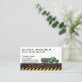 Carte De Visite Construction d'un camion de travail vert | Jetée (Debout devant)