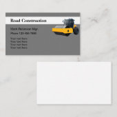 Carte De Visite Construction d'un chemin à rouleaux (Devant / Derrière)