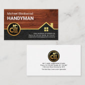 Carte De Visite Construction d'un mur de pierre en couche de bois (Devant / Derrière)