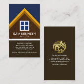 Carte De Visite Construction d'un toit en bois élégant (Devant / Derrière)