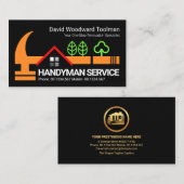 Carte De Visite Construction d'un toit en marteau de handyman (Devant / Derrière)