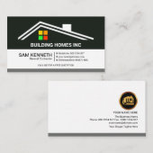 Carte De Visite Construction d'un toit rétro simple en motif (Devant / Derrière)