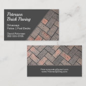 Carte De Visite Construction d'une allée pavée en brique (Devant / Derrière)