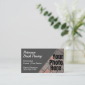 Carte De Visite Construction d'une allée pavée photo personnalisée (Debout devant)