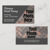 Carte De Visite Construction d'une allée pavée photo personnalisée (Devant / Derrière)