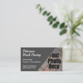 Carte De Visite Construction d'une allée pavée photo personnalisée (Debout devant)