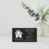 Carte De Visite Construction d'une maison de couverture de médias  (Debout devant)