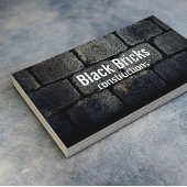 Carte De Visite Construction élégante briques foncées Professionne