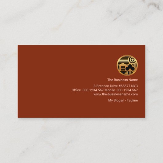 Carte De Visite Construction en brique de pierre Mason (Dos)