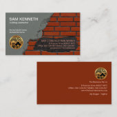 Carte De Visite Construction en brique de pierre Mason (Devant / Derrière)