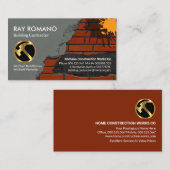 Carte De Visite Construction en brique de pierre Mason (Devant / Derrière)