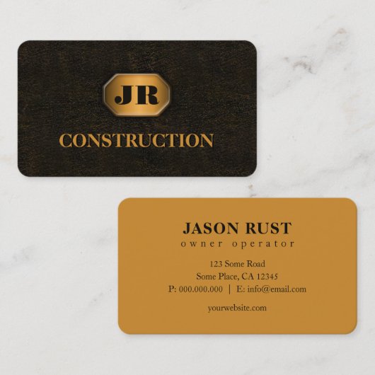 Carte De Visite Construction en fer forgé rouillé (Devant / Derrière)