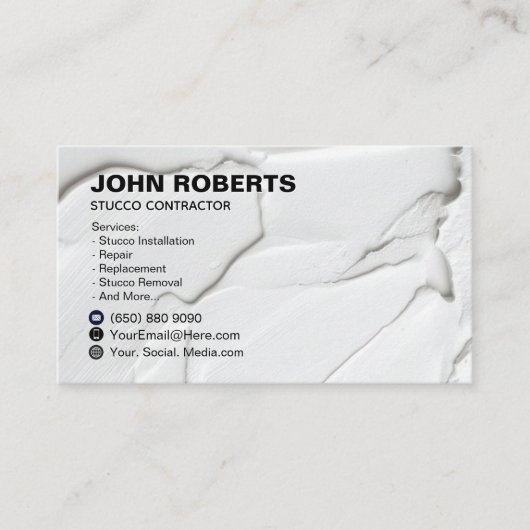 Carte De Visite Construction en stuc (Devant)