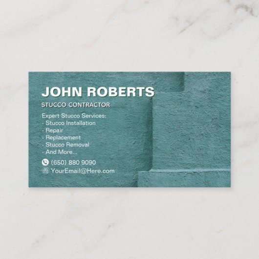 Carte De Visite Construction en stuc (Devant)
