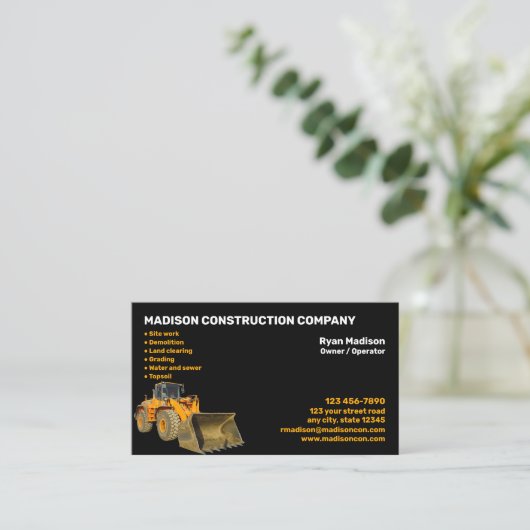 Carte De Visite Construction | Entrepreneur (Debout devant)