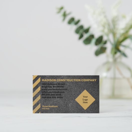 Carte De Visite Construction | Entrepreneur (Debout devant)