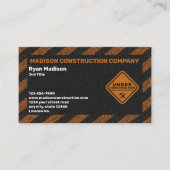 Carte De Visite Construction | Entrepreneur de construction (Devant)