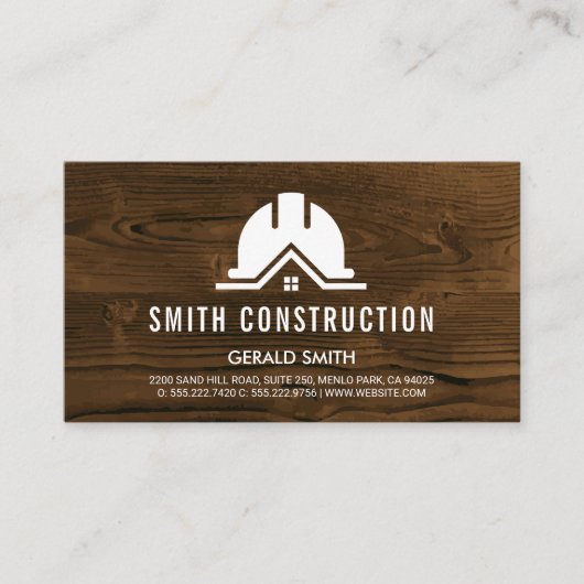 Carte De Visite Construction | Entrepreneur général | Bâtisseur (Devant)