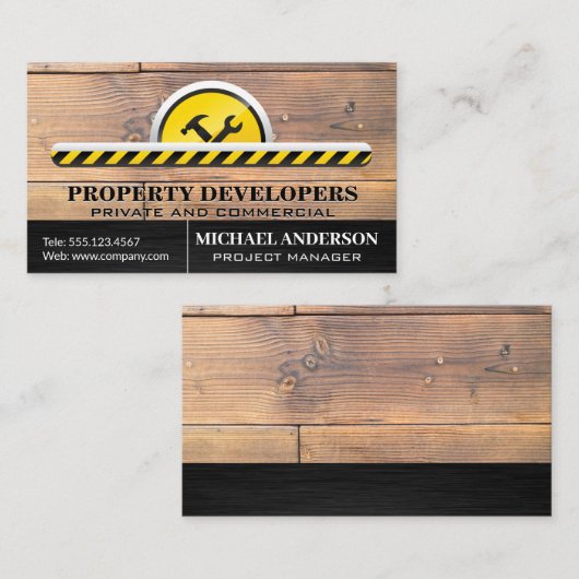 Carte De Visite Construction | Entrepreneur | Menuiserie (Devant / Derrière)