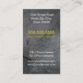 Carte De Visite Construction/entrepreneur moderne (Dos)